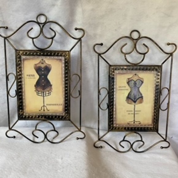 Set Of 2 Lincolnshire French Lingerie Wall Plaques - Picture 1 of 16